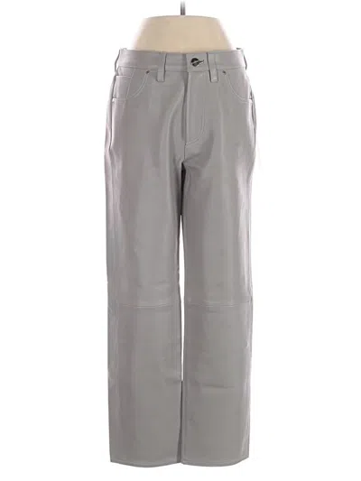 Pre-owned Goldsign Leather Pants In Gray
