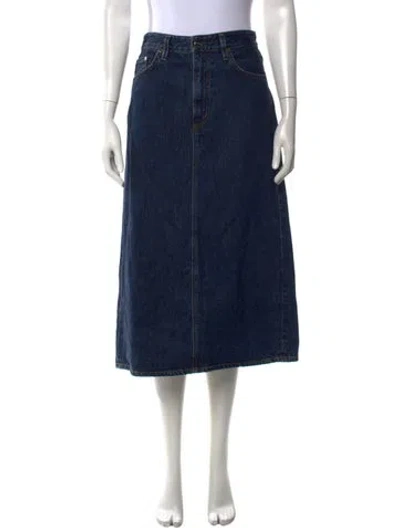 Pre-owned Goldsign Long Skirt In Blue