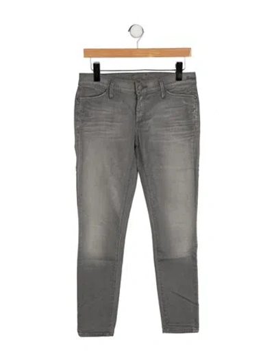 Pre-owned Goldsign Low-rise Skinny Leg Jeans In Gray
