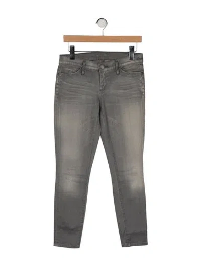 Pre-owned Goldsign Low-rise Skinny Leg Jeans In Gray