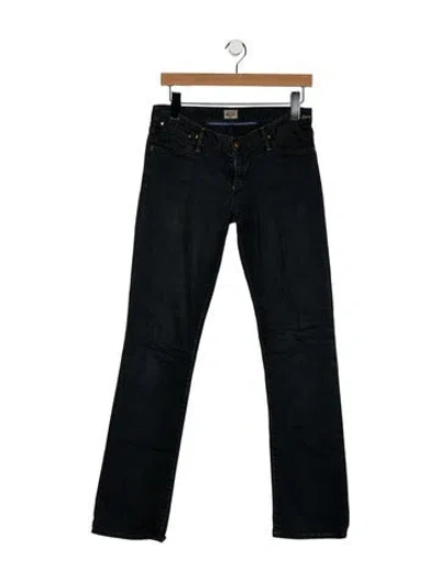 Pre-owned Goldsign Low-rise Straight Leg Jeans In Black