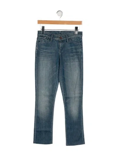 Pre-owned Goldsign Low-rise Straight Leg Jeans In Blue