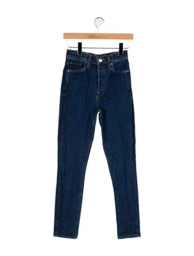 Pre-owned Goldsign Mid-rise Skinny Leg Jeans In Blue