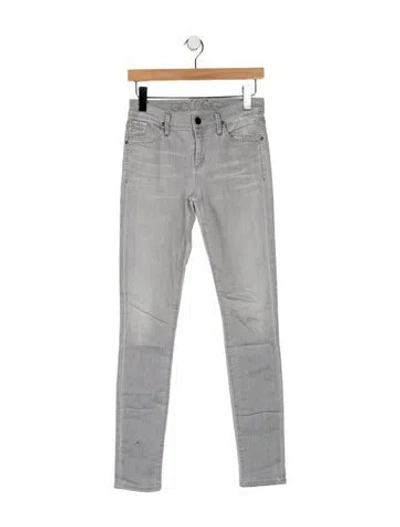 Pre-owned Goldsign Mid-rise Skinny Leg Jeans In Gray