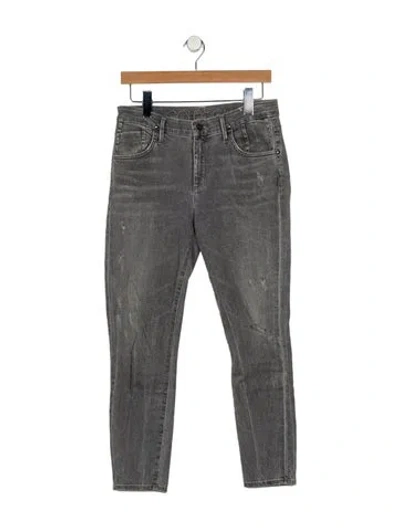 Pre-owned Goldsign Mid-rise Skinny Leg Jeans In Gray