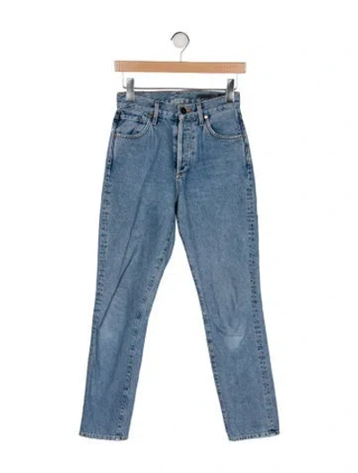 Pre-owned Goldsign Mid-rise Straight Leg Jeans In Black