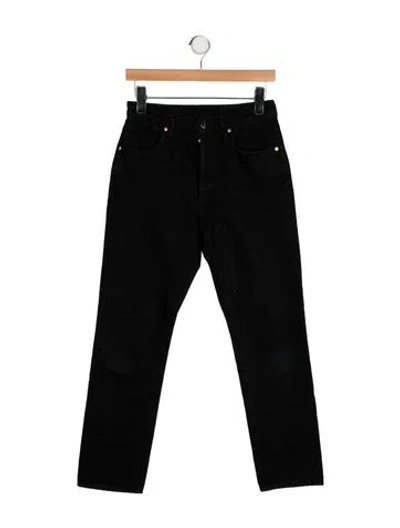 Pre-owned Goldsign Mid-rise Straight Leg Jeans In Black