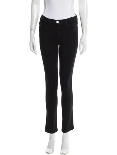 Pre-owned Goldsign Mid-rise Straight Leg Jeans In Black