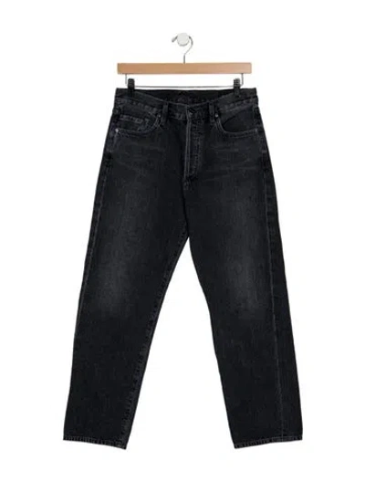 Pre-owned Goldsign Mid-rise Straight Leg Jeans In Black
