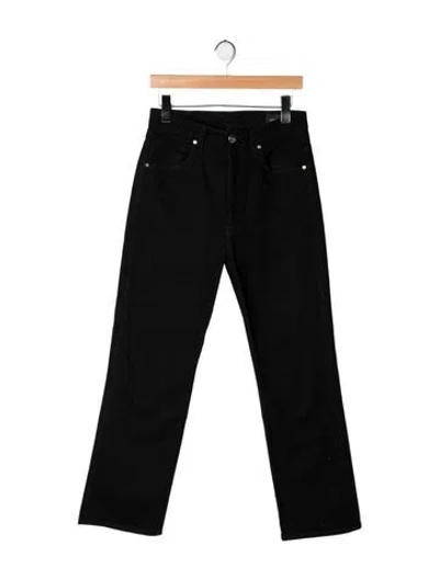 Pre-owned Goldsign Mid-rise Straight Leg Jeans In Black