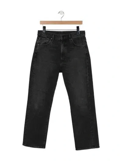 Pre-owned Goldsign Mid-rise Straight Leg Jeans In Black