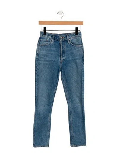 Pre-owned Goldsign Mid-rise Straight Leg Jeans In Blue