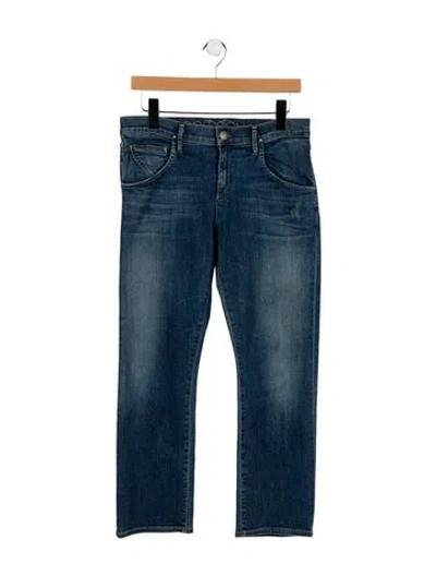 Pre-owned Goldsign Mid-rise Straight Leg Jeans In Blue