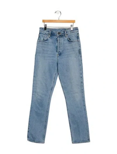 Pre-owned Goldsign Mid-rise Straight Leg Jeans In Blue