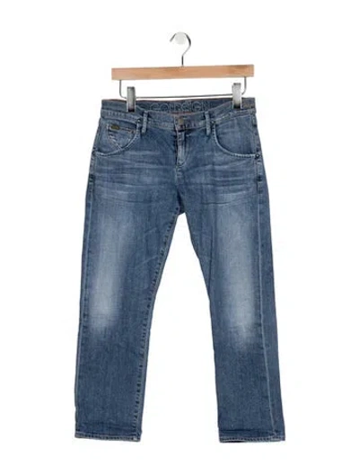 Pre-owned Goldsign Mid-rise Straight Leg Jeans In Blue