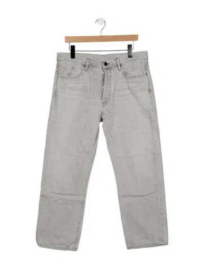 Pre-owned Goldsign Mid-rise Straight Leg Jeans In Grey
