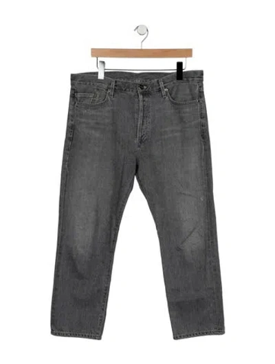 Pre-owned Goldsign Mid-rise Straight Leg Jeans In Grey