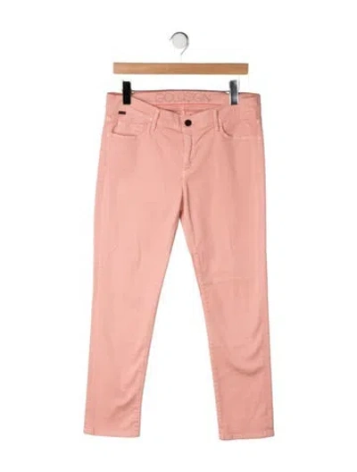 Pre-owned Goldsign Mid-rise Straight Leg Jeans In Pink