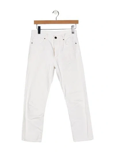 Pre-owned Goldsign Mid-rise Straight Leg Jeans In White