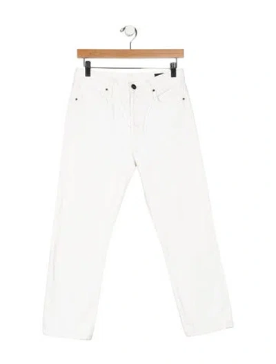 Pre-owned Goldsign Mid-rise Straight Leg Jeans In White