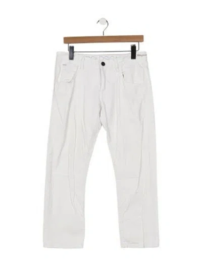 Pre-owned Goldsign Mid-rise Straight Leg Jeans In White