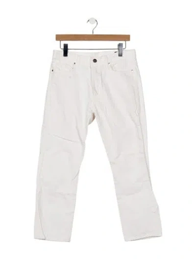 Pre-owned Goldsign Mid-rise Straight Leg Jeans In White