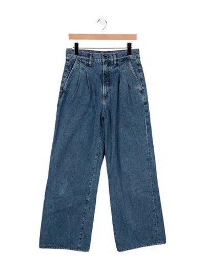 Pre-owned Goldsign Mid-rise Wide Leg Jeans In Blue
