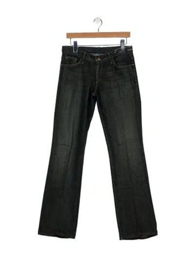 Pre-owned Goldsign Mid-rise Wide Leg Jeans In Gray