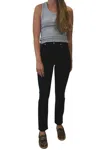 Goldsign The Morgan Straight-leg High-rise Stretch-denim Jeans In Black