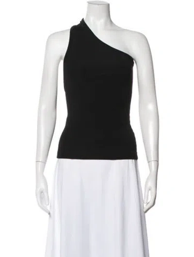 Pre-owned Goldsign One-shoulder Sleeveless Top In Black