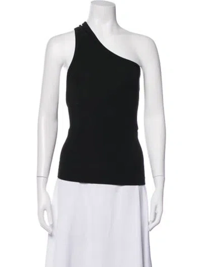 Pre-owned Goldsign One-shoulder Sleeveless Top In Black
