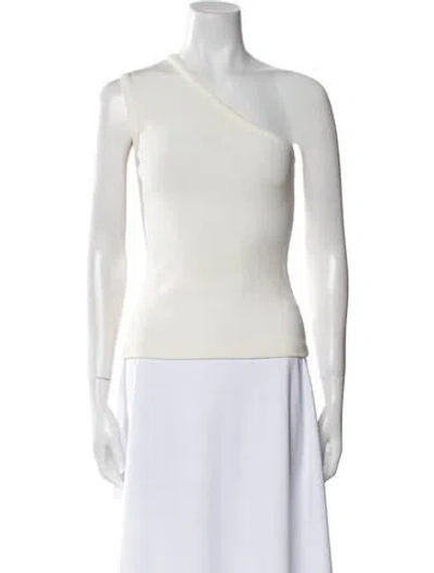 Pre-owned Goldsign One-shoulder Sleeveless Top In White