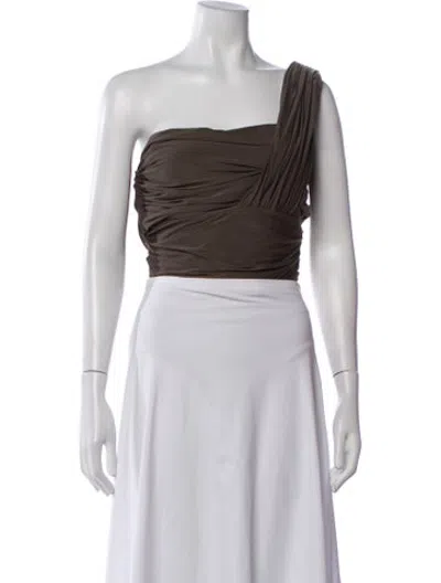 Pre-owned Goldsign One-shoulder Sleeveless Top In White