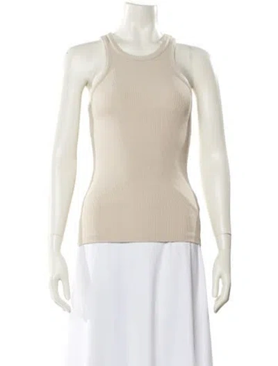Pre-owned Goldsign Scoop Neck Sleeveless Top In White