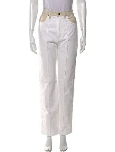 Pre-owned Goldsign Straight Leg Pants In White