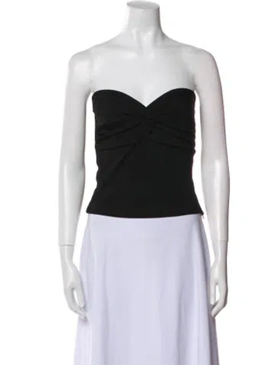 Pre-owned Goldsign Strapless Crop Top In Black