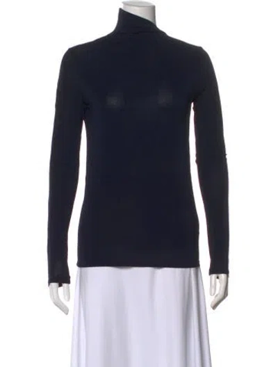 Pre-owned Goldsign Turtleneck Long Sleeve Top In Blue