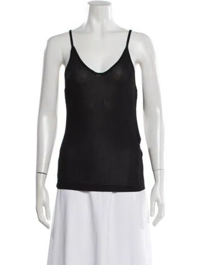 Pre-owned Goldsign V-neck Sleeveless Top In Black