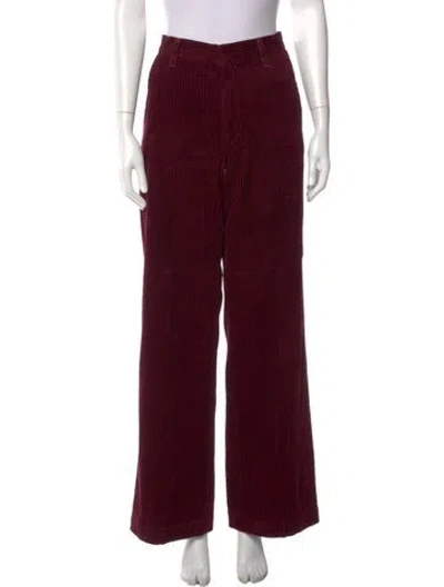 Pre-owned Goldsign Wide Leg Pants In Burgundy