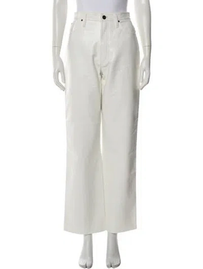 Pre-owned Goldsign Wide Leg Pants In White