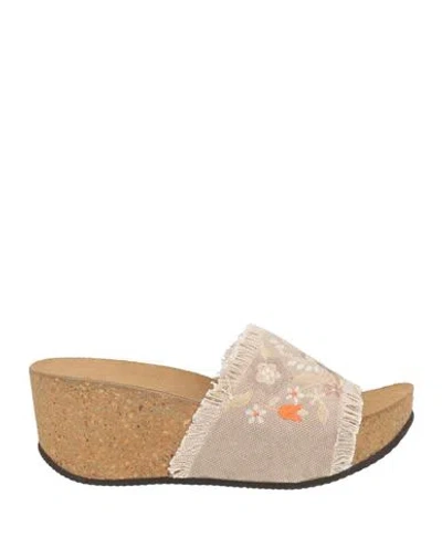 Goldstar Woman Mules & Clogs Light Grey Size 8 Textile Fibers