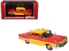 Goldvarg Collection 1958 Ford Custom 300 Taxi Cab "kind Taxi Co." Red And Yellow With Yellow Interior Limited Edition To In Multi