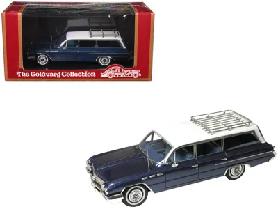 Goldvarg Collection 1962 Buick Invicta Station Wagon Cadet Blue Metallic With White Top And Blue Interior Limited Editio
