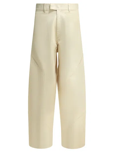Goldwin 0 Helicoid Jeans White In Neutral