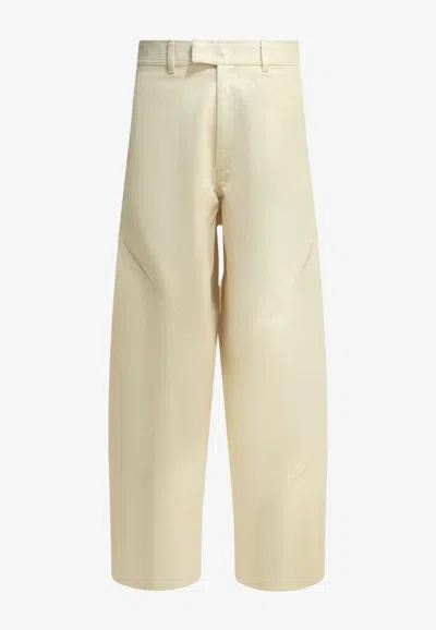 Goldwin 0 Helicoid Wide-leg Pants In Neutral