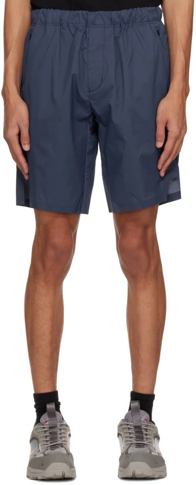 Goldwin 0 Navy Wind Shorts In Light Navy
