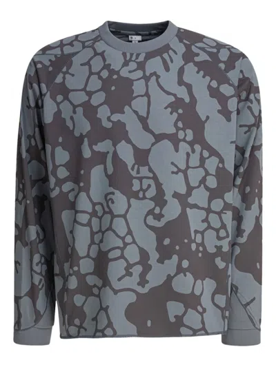 GOLDWIN ABSTRACT-PRINT RAGLAN-SLEEVE T-SHIRT