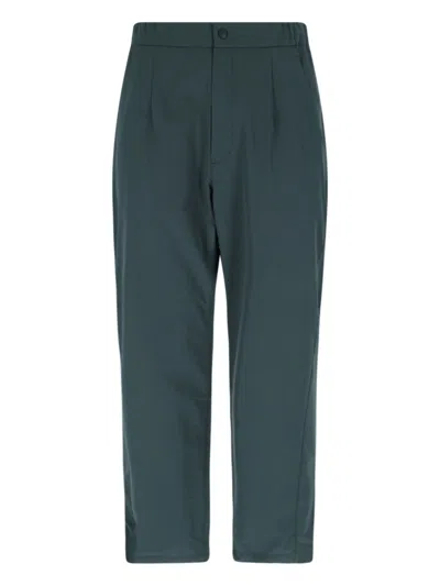 Goldwin Activewear Pants With Elasticized Waistband And Front Pleats In Grey