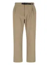 Goldwin High-waisted Beige Trousers With Adjustable Waistband In Beige