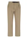 Goldwin High-waisted Beige Trousers With Adjustable Waistband In Beige